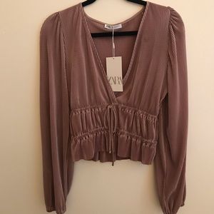 Mauve Zara Blouse NWT